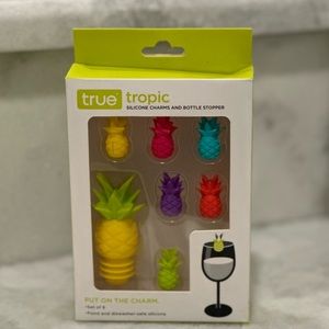 True Tropic Silicone Charms and Bottle Stopper